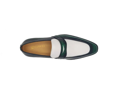 Carrucci Two Tone Patent Leather Penny Loafer
