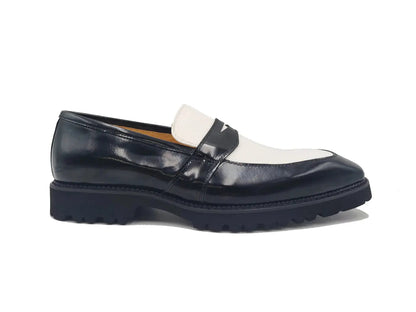 Carrucci Two Tone Patent Leather Penny Loafer