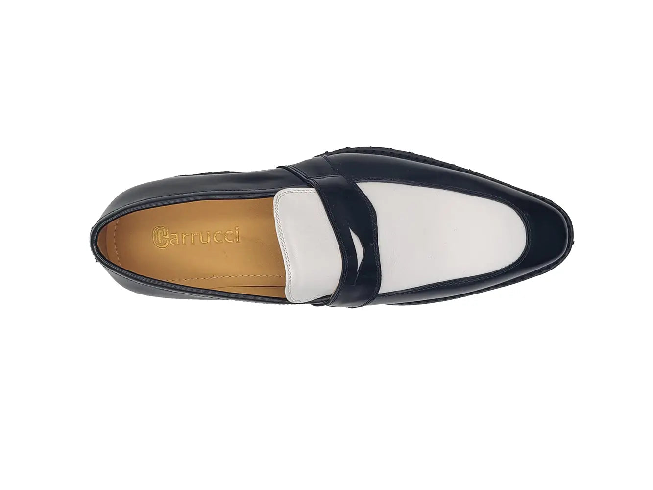 Carrucci Two Tone Patent Leather Penny Loafer
