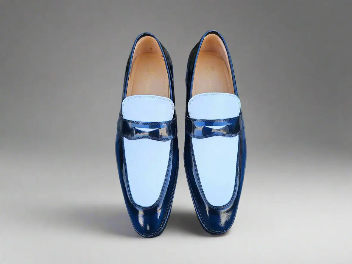 Carrucci Two Tone Patent Leather Penny Loafer