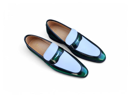 Carrucci Two Tone Patent Leather Penny Loafer