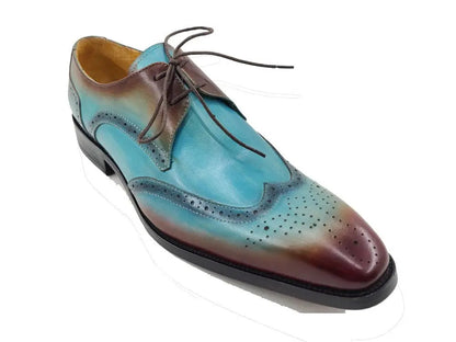 Carrucci Two Tone Wingtip Blucher Oxford