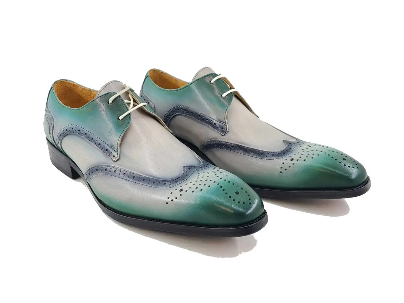 Carrucci Two Tone Wingtip Blucher Oxford