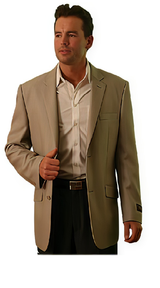 Two Button Unique Dress  Unique Fashion Designer Men'S Dress Blazers Sale Jacket For Men Sale Beige ~ Khaki ~ Tan