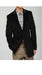 Two Button Men's Corduroy Sport Coat Black