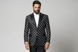 Men's Black ~ White Two Button Cheap Priced Designer Fashion Dress Casual Blazer On Sale Prom Blazer