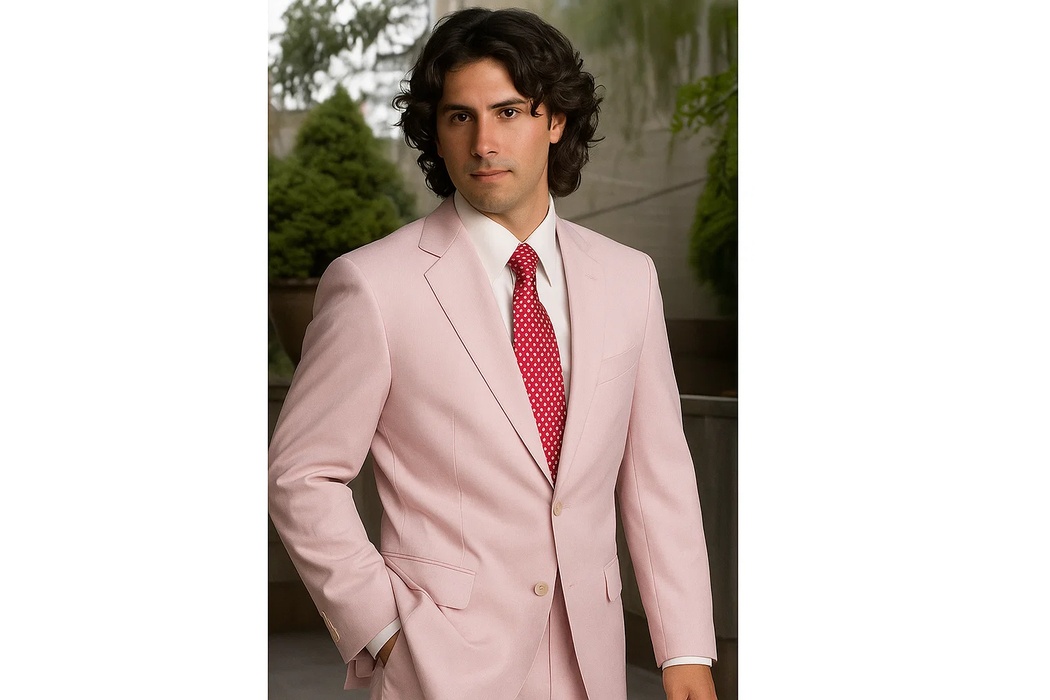 Sear Sucker Suit Mens Two Button Vented Red Seersucker Sear sucker suit  (Jacket + Pants) Cheap Priced Blazer Jacket For Men Sport Coat + Pants