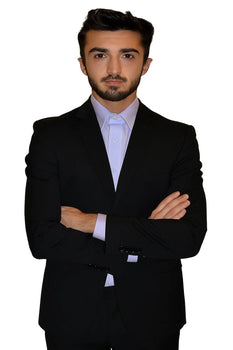 Two Piece Slim Fit Suit Solid Black 