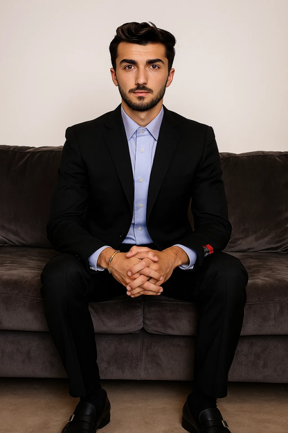 Two Piece Slim Fit Suit Solid Black 