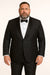 Mens Shiny Black Glitter Tuxedo with Satin Shawl Lapel – Ultra Slim Fit Sparkle Suit for Weddings, Proms & Formal Events