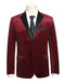 Mens Classic Velvet Tuxedo Dinner Jacket in Dark Burgundy