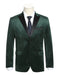 Mens Classic Velvet Smoking Jacket Tuxedo Dinner Jacket in Dark Hunter Green