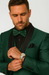 Mens Emerald Green Tuxedo with Black Satin Shawl Lapel – 3 Piece Formal Suit with Vest