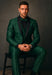 Mens Emerald Green Tuxedo with Black Satin Shawl Lapel – 3 Piece Formal Suit with Vest