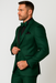 Mens Emerald Green Tuxedo with Black Satin Shawl Lapel – 3 Piece Formal Suit with Vest
