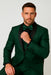 Mens Emerald Green Tuxedo with Black Satin Shawl Lapel – 3 Piece Formal Suit with Vest