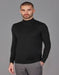 Men's Silk Mock Turtleneck – Elegant & Professional Knitwear