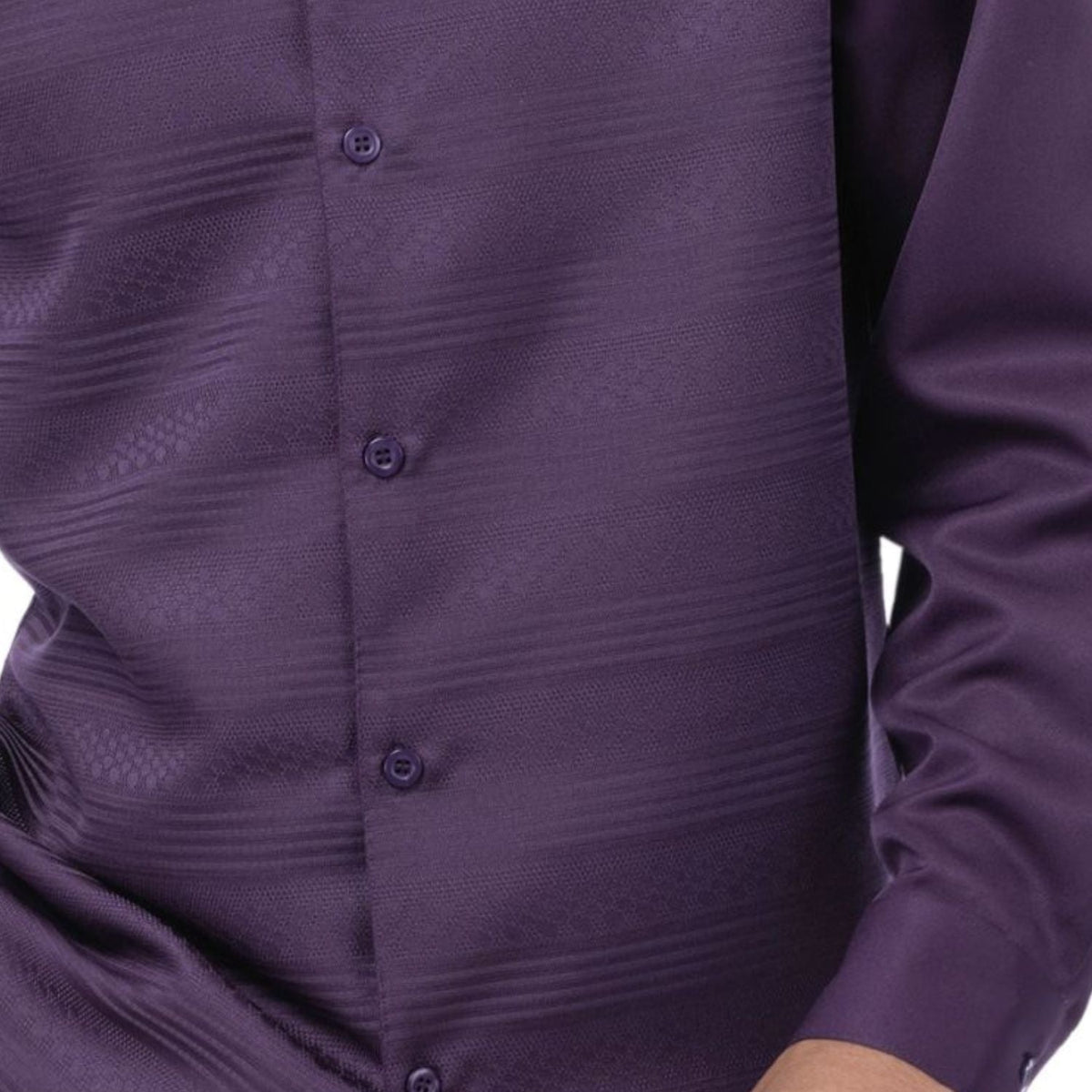 Grape Tone-on-Tone Long Sleeve 2-Piece Walking Suit by Montique