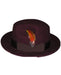 Men's Untouchable Burgundy ~ Wine ~ Maroon Color Fedora Wool Dress Hat