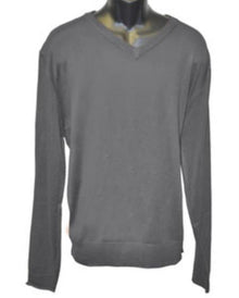 Men's Charcoal V Neck Long Slevee Sweater set Available in Mens Big And Tall Sweaters Sizes