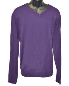Men's Purple V Neck Long Slevee Sweater set Available in Mens Big And Tall Sweaters Sizes