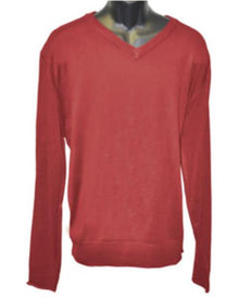 Men's Red V Neck Long Slevee Sweater set Available in Mens Big And Tall Sweaters Sizes