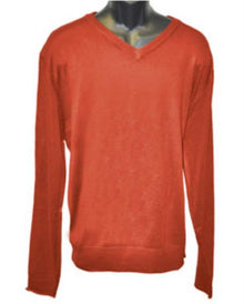 Men's Rust V Neck Long Slevee Sweater set Available in Mens Big And Tall Sweaters Sizes