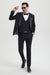 Men's Stacy Adams Vested One Button Shawl Lapel Designer Tuxedo in Black
