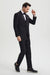 Men's Stacy Adams Vested One Button Shawl Lapel Designer Tuxedo in Black