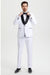 Men's Stacy Adams Vested One Button Shawl Lapel Designer Tuxedo in White