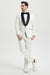 Men's Stacy Adams Vested One Button Shawl Lapel Designer Tuxedo in Ivory