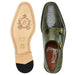 Belvedere Valiente Ostrich Leg Double Monkstrap in Forest Green
