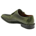 Belvedere Valiente Ostrich Leg Double Monkstrap in Forest Green