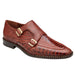 Belvedere Valiente Ostrich Leg Double Monkstrap Dress Shoe – Cognac Brown