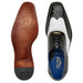 Belvedere Varo Men's American Alligator & Eel Skin Dress Shoes - Black & White