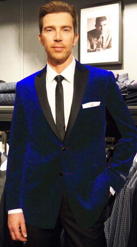 Royal Blue Velvet ~ Velour Blazer ~ Sport Coat velour Men's blazer Jacket Available