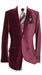 Velour Men'S Blazer Jacket Velvet Burgundy ~ Maroon ~ Wine Color Sport Coat Cheap Priced Unique Fashion De