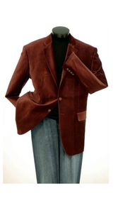 Velour Men's blazer Jacket 2 Button Men's Brown Velvet Cheap Priced Unique Dress