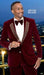 Velvet Suit Matching Velvet Pants - Burgundy Suit