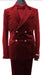 Velvet Suits - Double Breasted Suits - Slim Fit Suit Burgundy