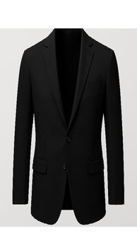 Velvet Blazer - Mens Velvet Jacket Branded Mens 2 Button Black