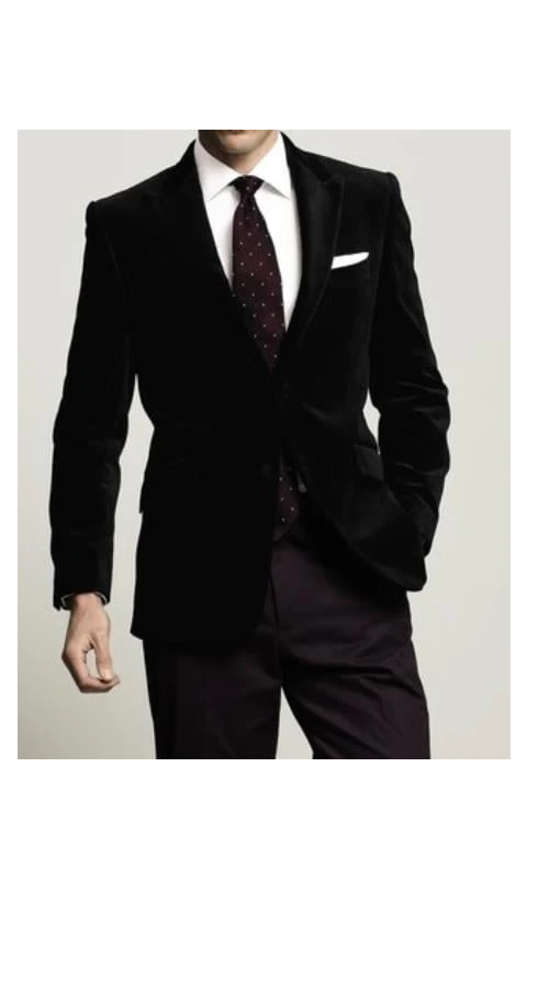 Velvet Blazer - Mens Velvet Jacket Men New Luxury 2 Btn Black Velvet Formal Wedding Tuxedo