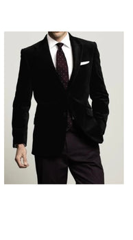 Velvet Blazer - Mens Velvet Jacket Men New Luxury 2 Btn Black Velvet Formal Wedding Tuxedo
