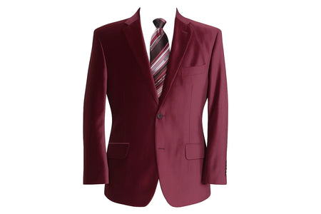 Velvet Blazer - Mens Velvet Jacket Velvet Burgundy ~ Maroon Suit ~ Wine Color Sport Coat Cheap Priced Unique Fashion Designer Men'S Dress Sale
