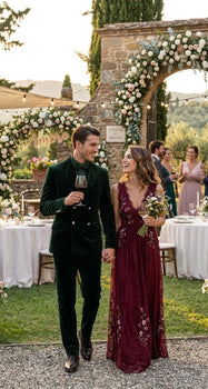 Velvet Suits - Double Breasted Suits - Slim Fit Suit - Hunter Green