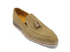 Carrucci Venetian Suede Loafer with Calfskin Tassel