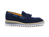 Carrucci Venetian Suede Loafer with Calfskin Tassel