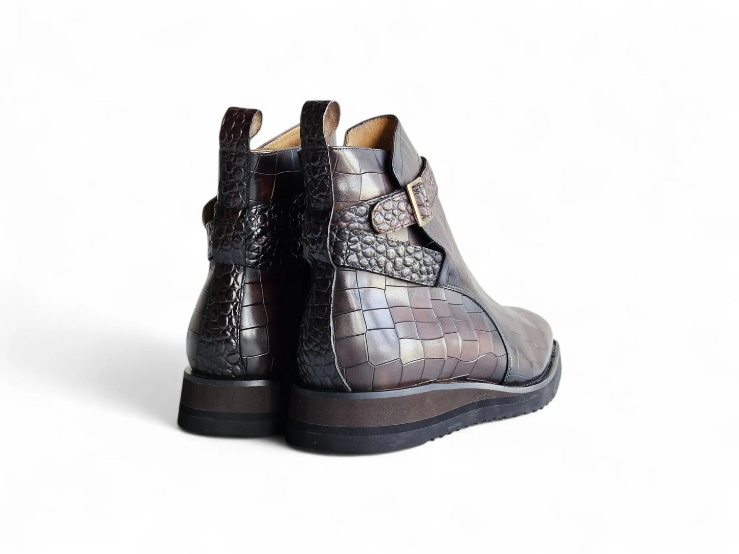 Carrucci Vesper Cross Strap Buckle Boot