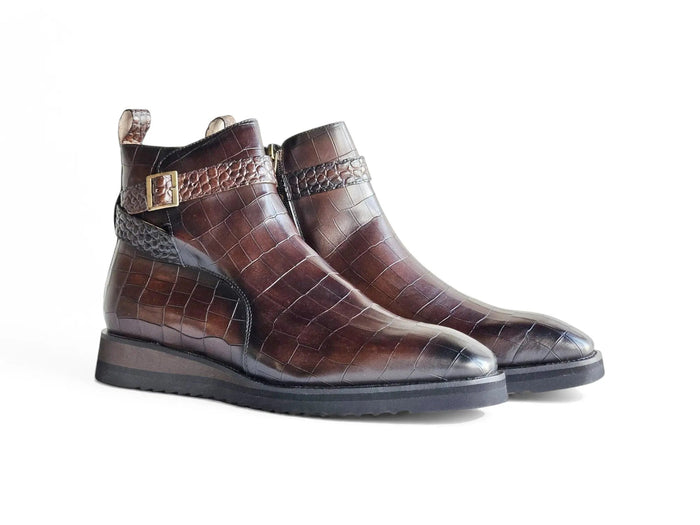 Carrucci Vesper Cross Strap Buckle Boot