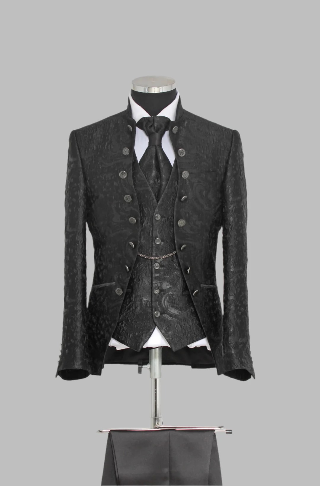 Victorian Tuxedo Tail Coat 1920s Regency period Mandarin